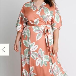 Anthropologie Hutch brand Bali wrap maxi dress - Sz 1x Plus